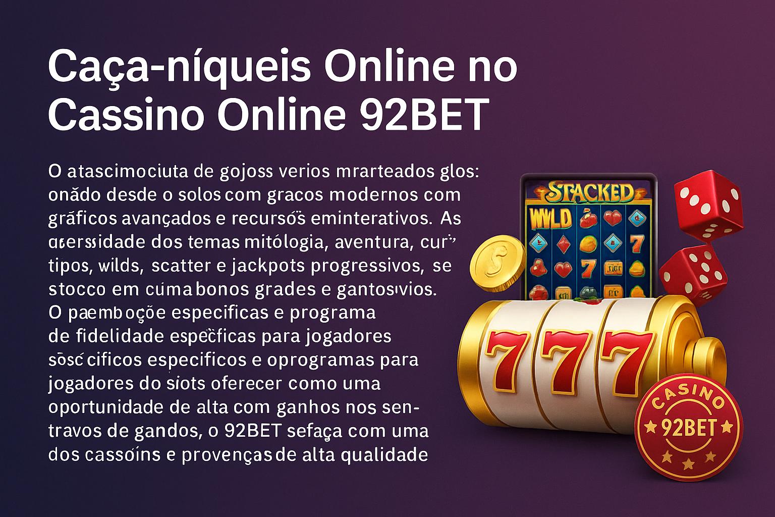 Explore o mundo das slot machines no 92BET Casino